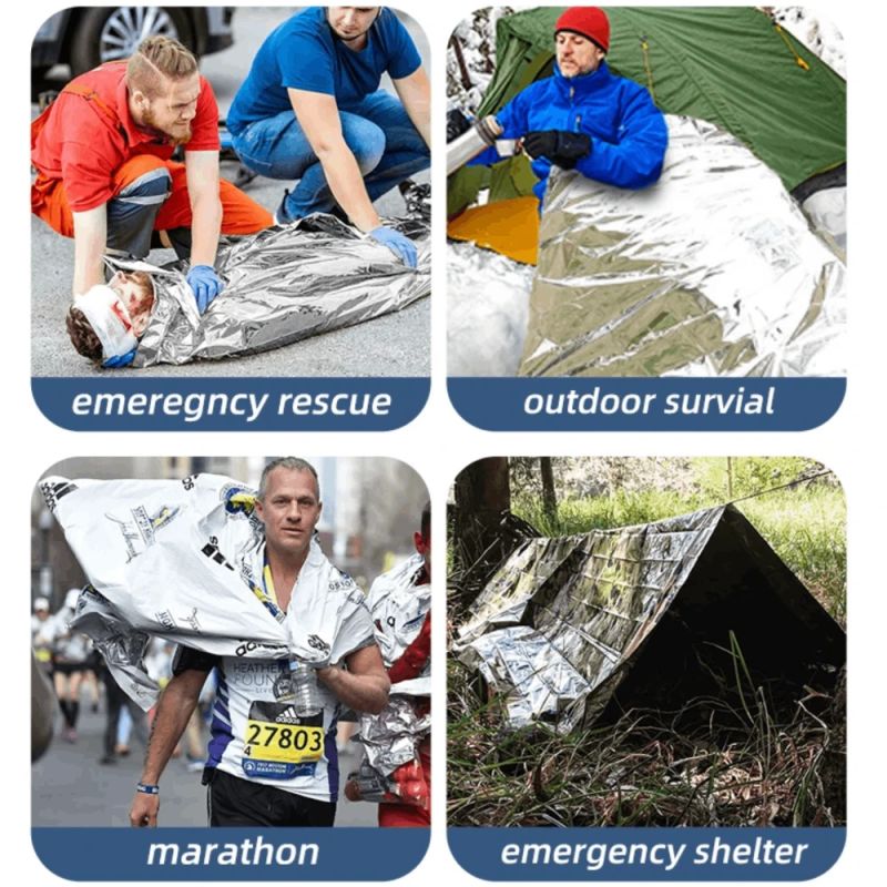 Izdzīvošanas sega avārijas situācijām, 160 x 210 cm, divas krāsas