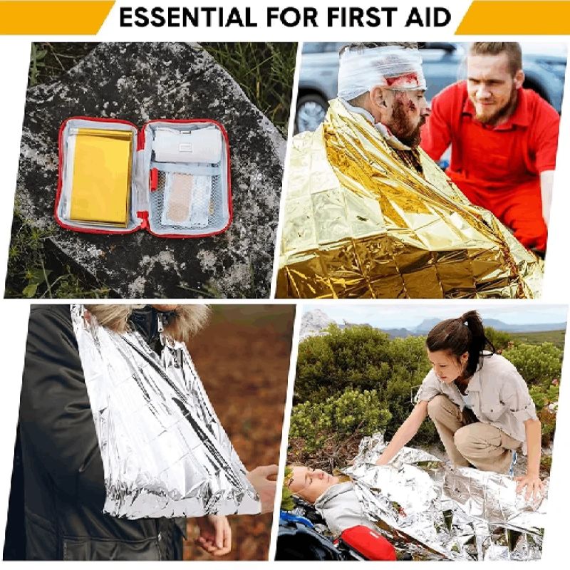 Izdzīvošanas sega avārijas situācijām, 160 x 210 cm, divas krāsas