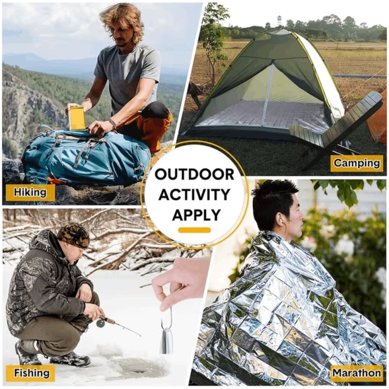 Izdzīvošanas sega avārijas situācijām, 160 x 210 cm, divas krāsas