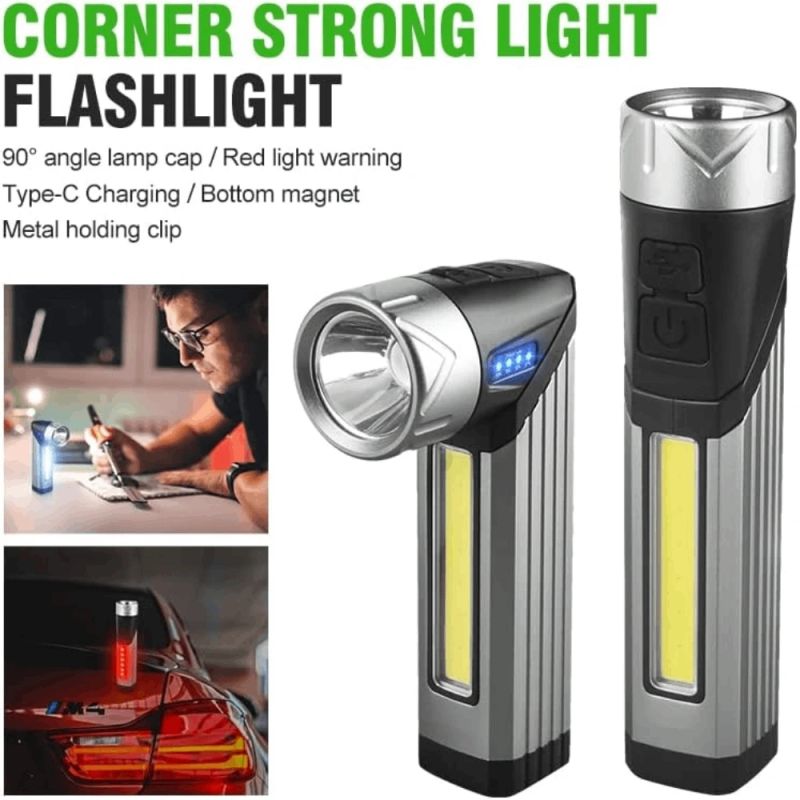 LED lukturītis Tiger Wolf HL-1309 darbam un atpūtai, 90° rotācija