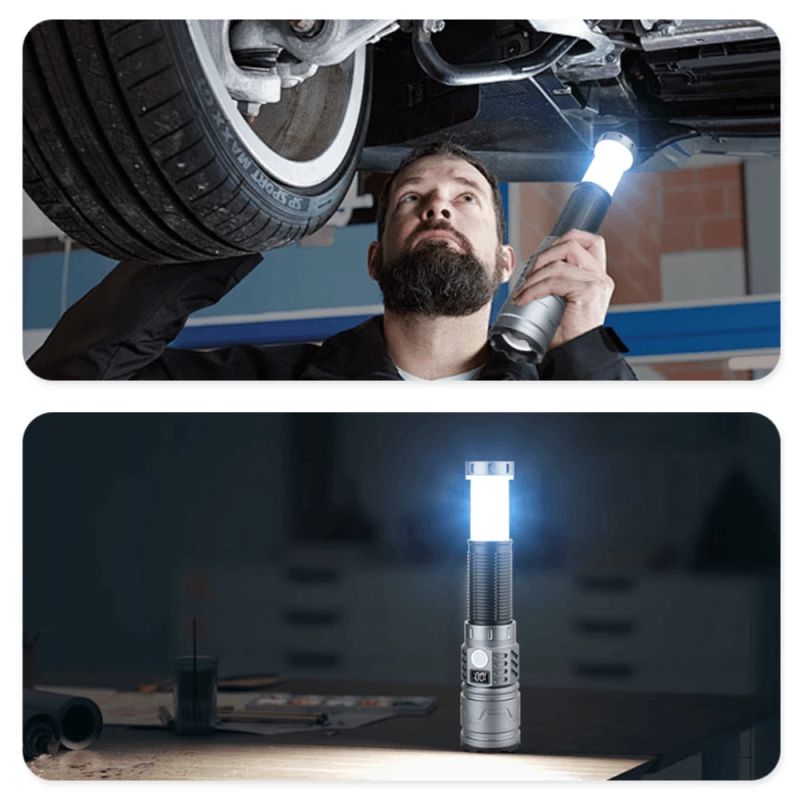 LED lukturītis Tiger Wolf HL-1303 ar displeju