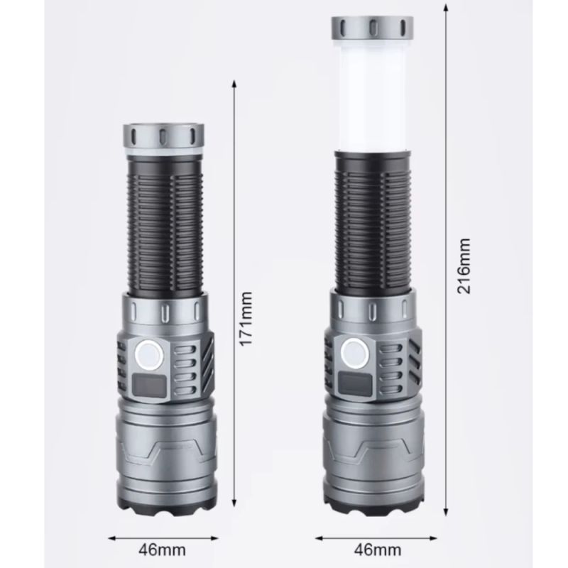 LED lukturītis Tiger Wolf HL-1303 ar displeju