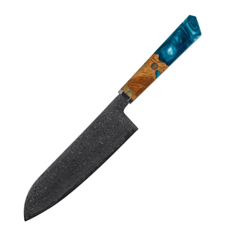 Damaskas tērauds 7,5 collu Santoku nazis Usugiri JH-D-015