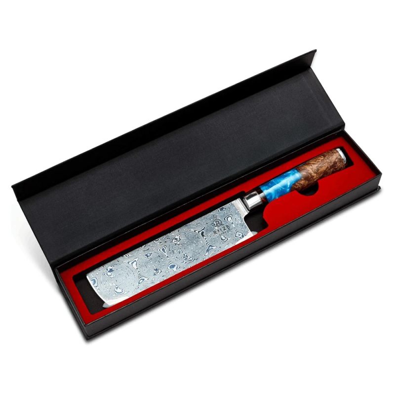 Damasko Plieno 18,5cm Nakiri Peilis Usugiri JH-D-015