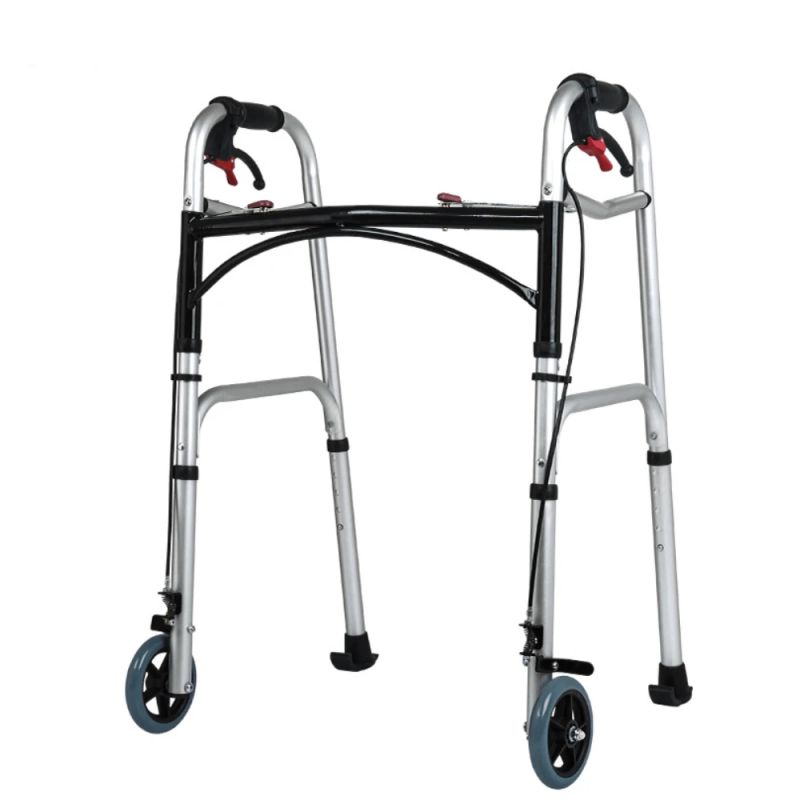 Saliekamais staigulītis KASMAN YC8201S ar 2 riteņiem un rokas bremzi