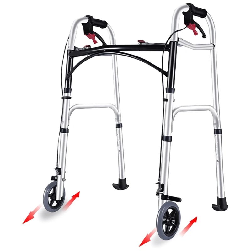 Saliekamais staigulītis KASMAN YC8201S ar 2 riteņiem un rokas bremzi