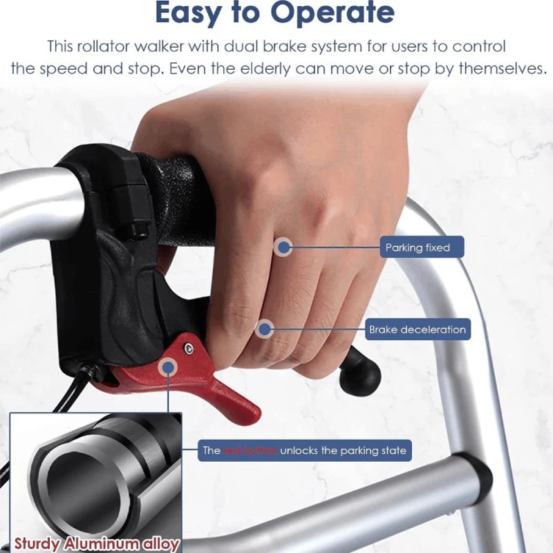 Saliekamais staigulītis KASMAN YC8201S ar 2 riteņiem un rokas bremzi