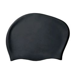 Silikona peldēšanas cepurīte garajiem matiem THOMS SCLH104-01, Black ,20,5 cm,