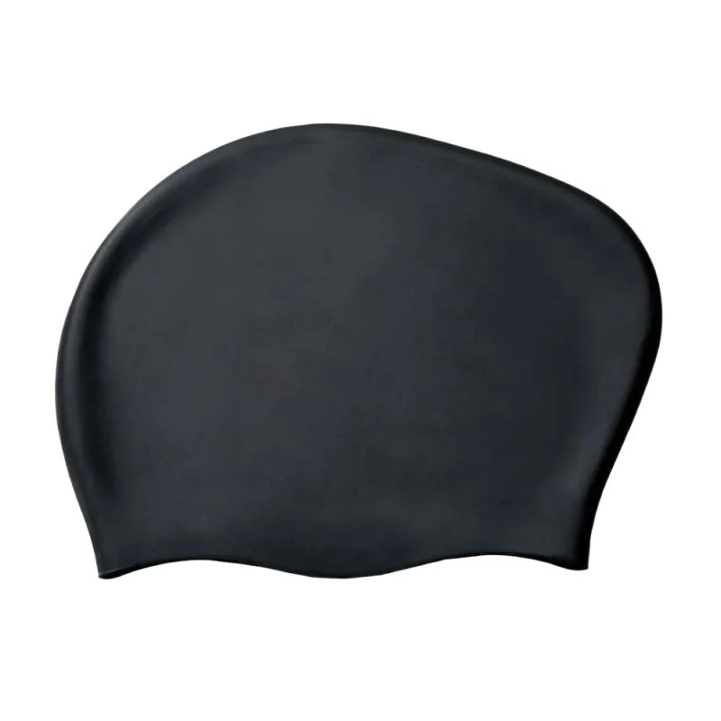 Silikona peldēšanas cepurīte garajiem matiem THOMS SCLH104-01, Black ,20,5 cm,