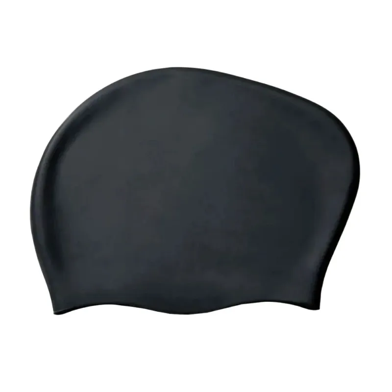 Silikona peldēšanas cepurīte garajiem matiem THOMS SCLH104-01, Black ,20,5 cm,