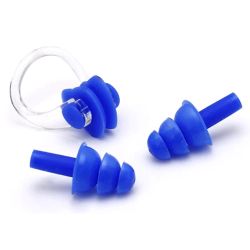 Silikona ausu aizbāžņi un deguna klipsis THOMS 107-EP1-NP3, Blue ,Universāls komplekts,