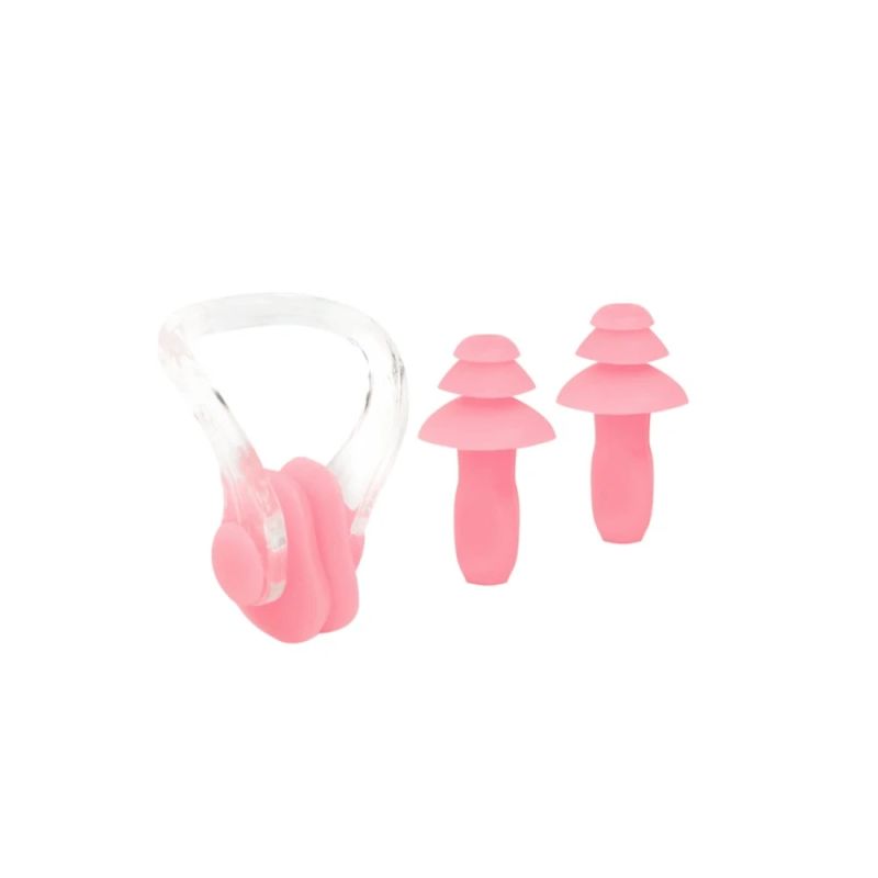 Silikona ausu aizbāžņi un deguna klipsis THOMS 107-EP1-NP3, Pink ,Universāls komplekts,