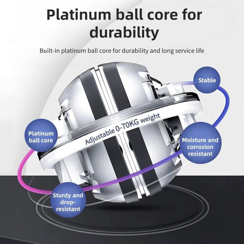 Žiroskopiskais plaukstas locītavas trenažieris Gyro Ball Strengthens Blue, LED 6 krāsas