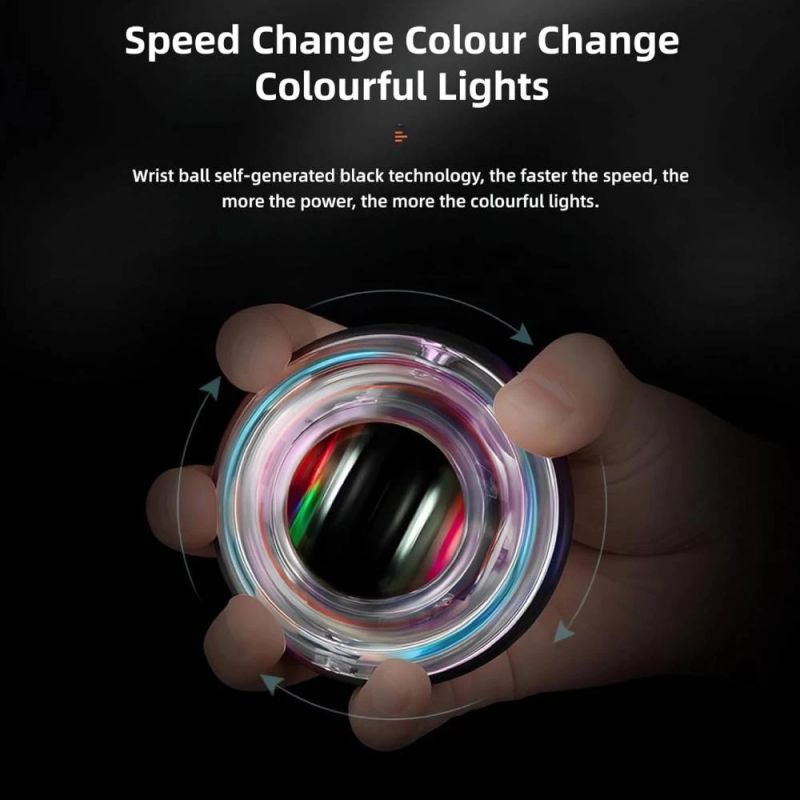 Žiroskopiskais plaukstas locītavas trenažieris Gyro Ball Strengthens Blue, LED 6 krāsas