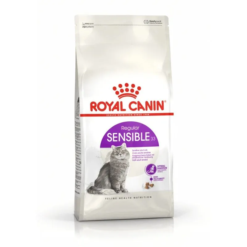 Sausas kačių maistas Royal Canin Sensible, paukštiena, 2 kg