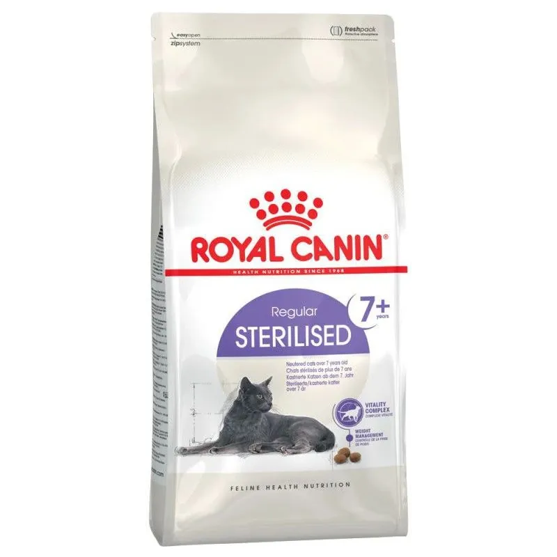 Sausā kaķu barība Royal Canin FHN Regular Sterilised 7+, vistas gaļa, 0.4 kg