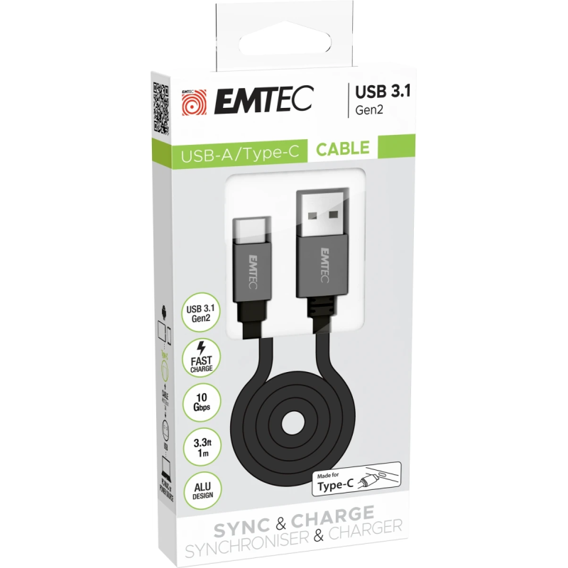 Emtec Cable USB-A to Type-C 1m