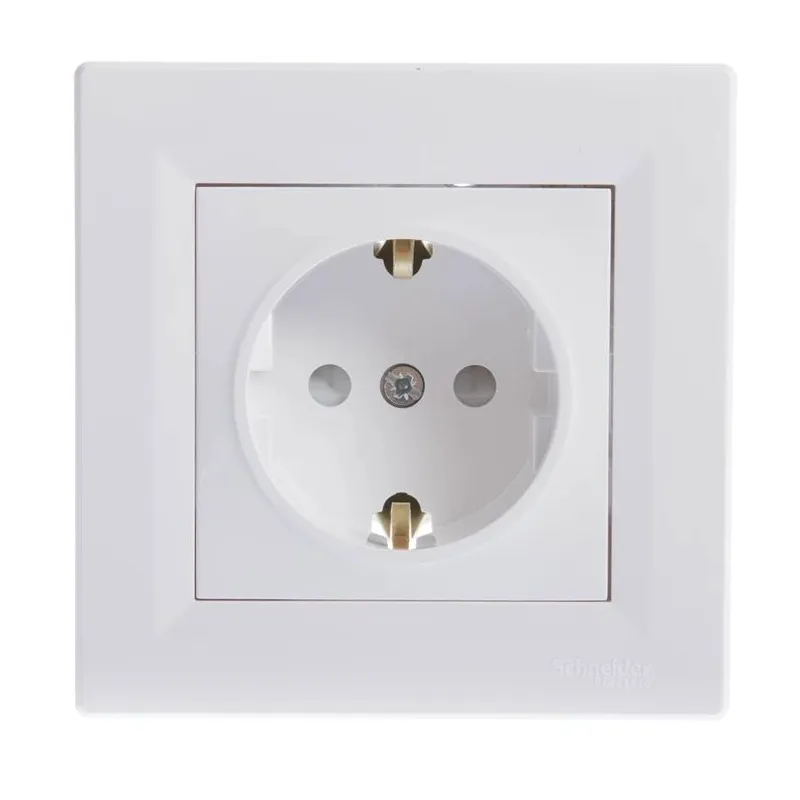 Kontaktligzda Schneider Electric Asfora EPH2900221, Iezemēta rozete, IP20, balta krās.