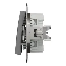 Slēdzis Schneider Electric Asfora, 1 kl, melna krās.