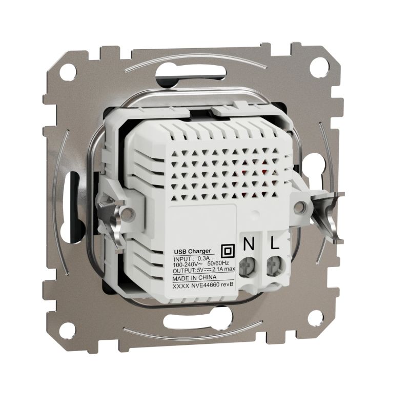 Lādētājs usb sedna a+c 2.4a antracīts