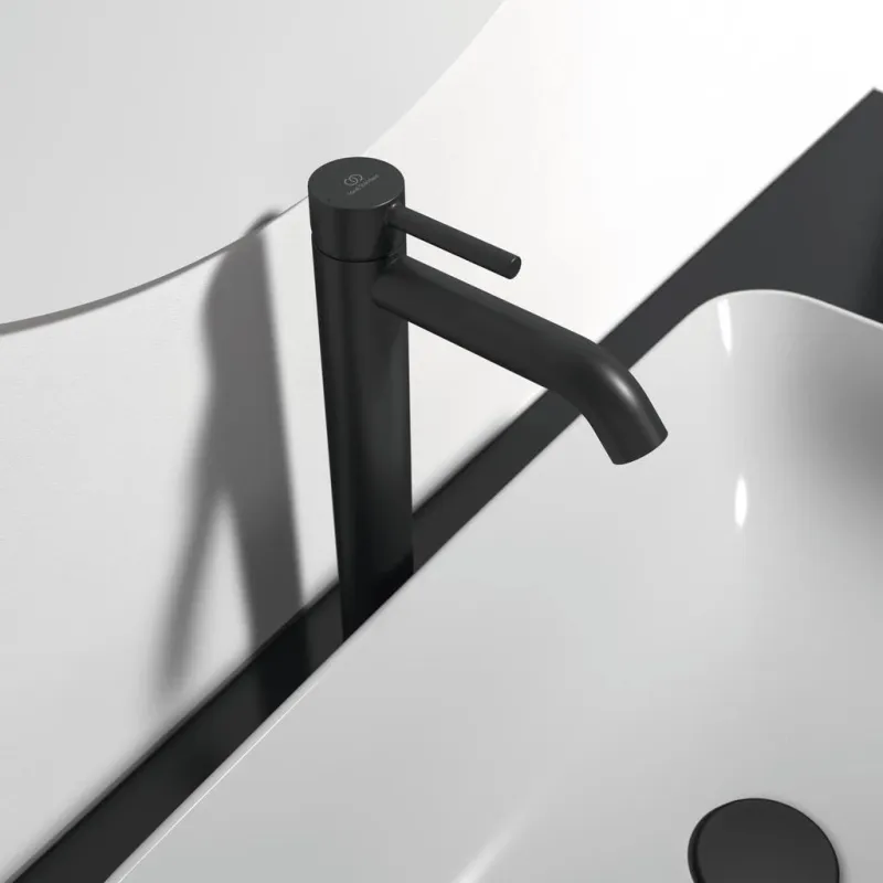 Izlietņu jaucējkrāns Ideal Standard Ceraline Vessel, melna krās.