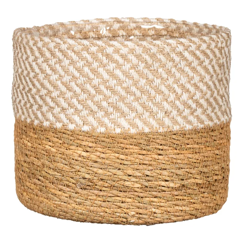 Puķu pods Scheurich 69467, jūras zāle, brūna