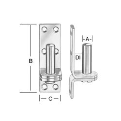 Turētājs eņģu 10x81x30mm