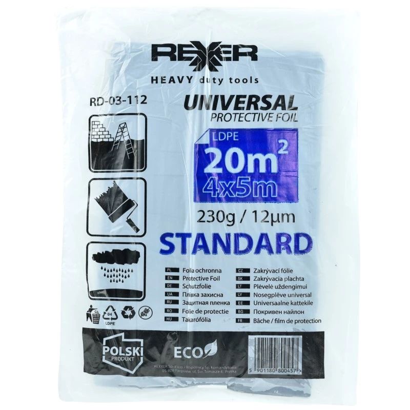 Aizsargplēve 4 x 5 m, 0.012 mm