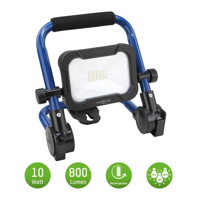 Prožektors lādējams ansmann led 10w ip54