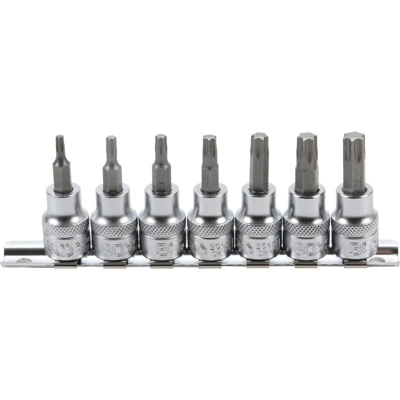 Bit Socket Set - 10 mm ,3-8, Drive - T-Star ,for Torx, T15 - T50 - 7 pcs.