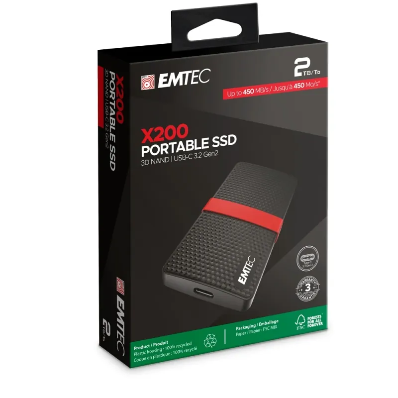 Emtec SSD 3.1 X200 1TB Power Plus Portable