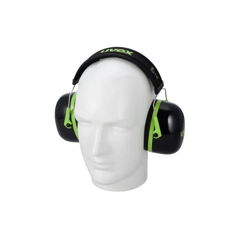 Drošības austiņas Uvex K1 SNR 28, melna krās.-zaļa krās., Universāls izmērs