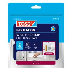 Blīvlente d-profils balts 9x7mm 6m