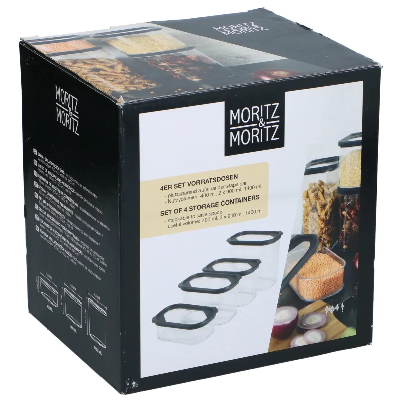 Pārtikas kastes komplekts, 0.4 - 1.4 l, 4 gab.