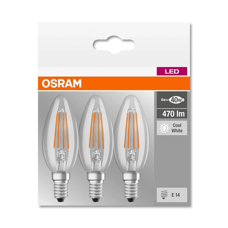 Spuldze led clb40 fil 4w-840 e14 3gab