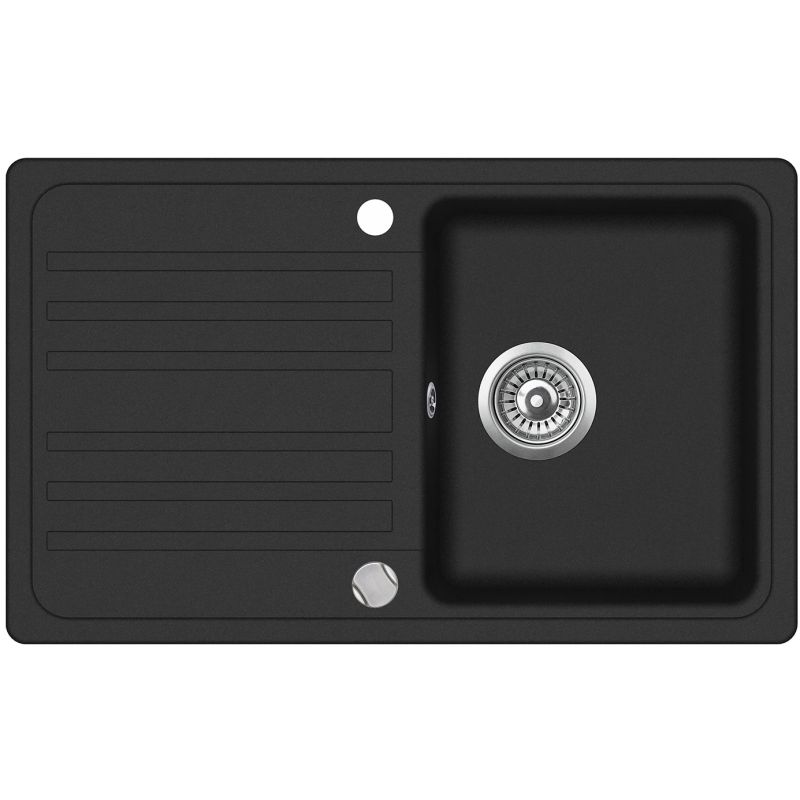 Granīta izlietne 460x765 BLACK METALLIC AUT.