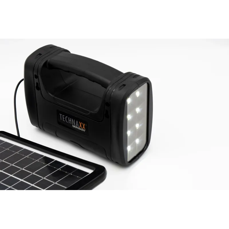 Pārnēsājams saules panelis ar laternu un LED gaismām Technaxx TX-199, 17.2 cm