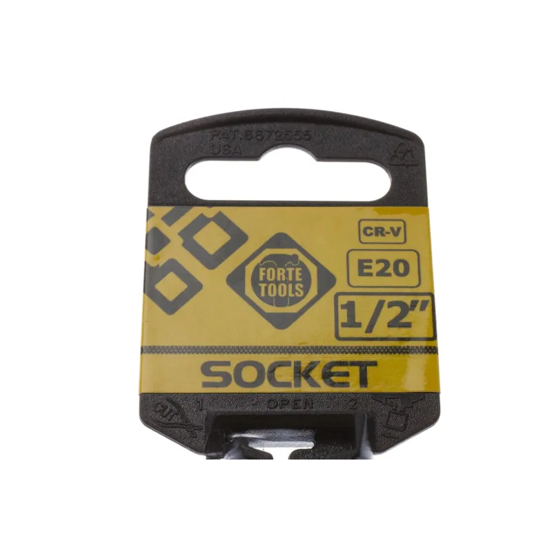 Seškanšu uzgriežņu galviņa Forte Tools E20, E20, 1-2