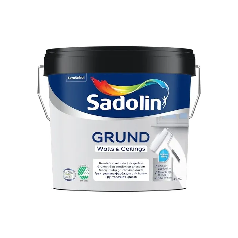 Grunts Sadolin Grund, balta krās., 4.5 l