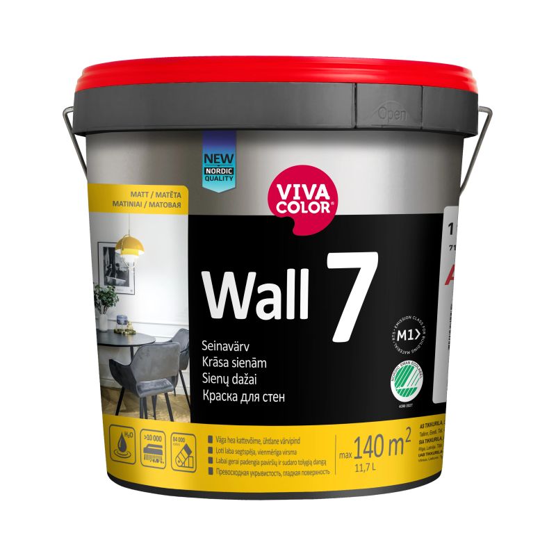 Krāsa sienām un griestiem wall7 a 11.7l