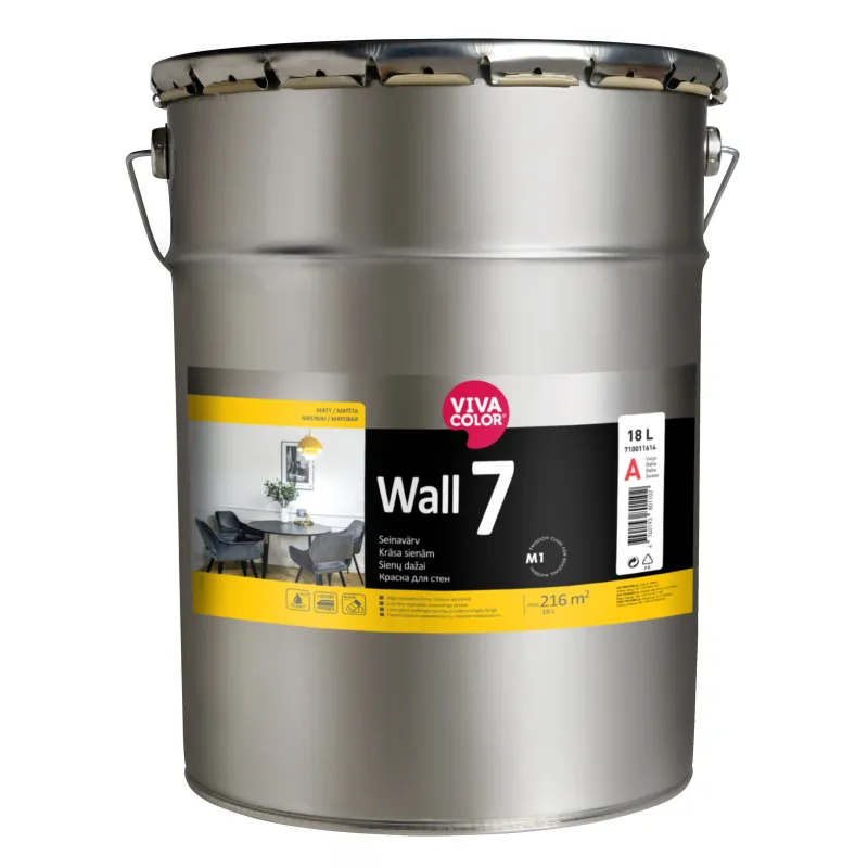 Sienu krāsa Vivacolor Wall 7, balta, 18 l