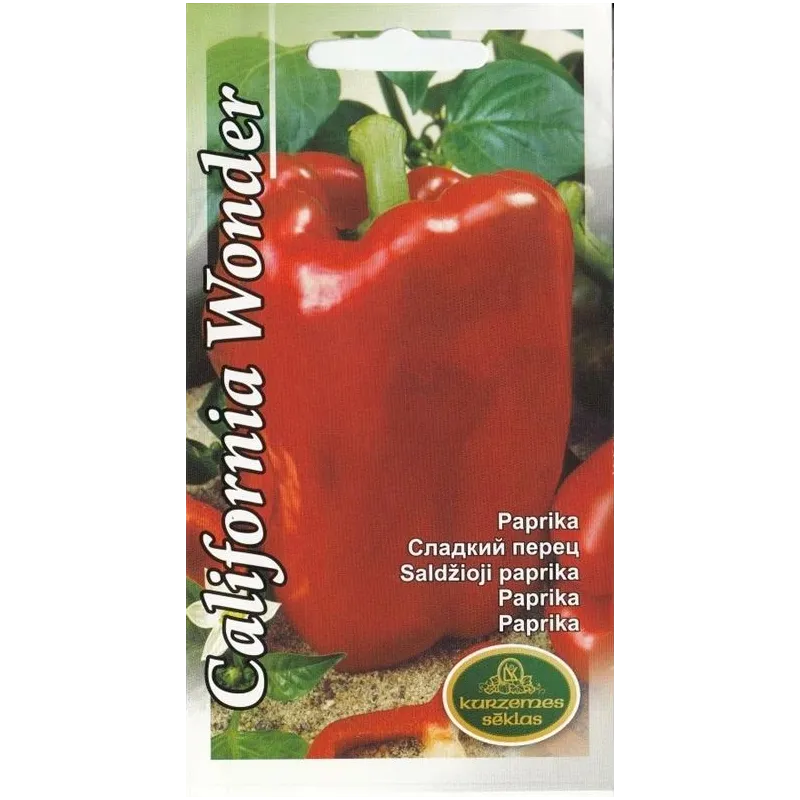 Sēklas Kurzemes sēklas, paprika California Wonder, 0.5 g