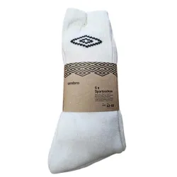 Zeķes Umbro, balta, 39-42, 5 gab.