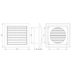 Reste plastik nd10 148x153-100 balta eur
