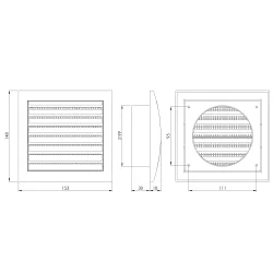 Ventilatsioonirest Europlast ND10, plastik, 99 mm