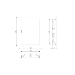 Revīzijas lūka, 200 mm x 150 mm