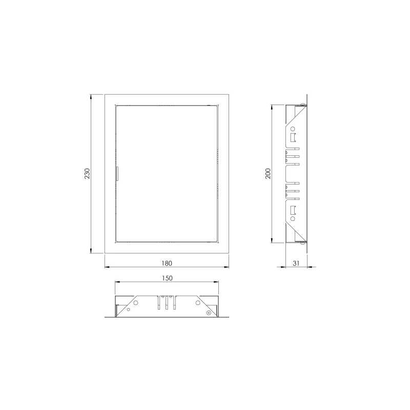 Revīzijas lūka, 200 mm x 150 mm
