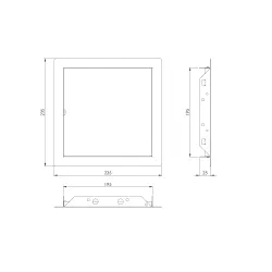 Revīzijas lūka Europlast, 200 mm x 200 mm