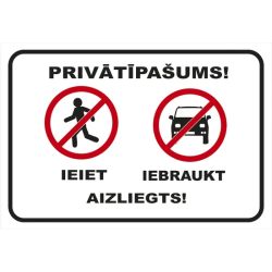 Norāde priv.ieiet iebraukt aizl.220x320