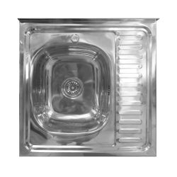 Uzliekama nerūsējoša izlietne 600x600 kreisā